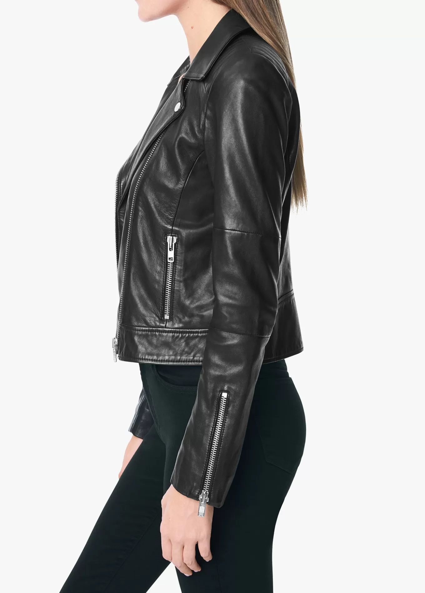 DYLAN LEATHER ZIP MOTO JACKET>Joe’s Jeans Best Sale