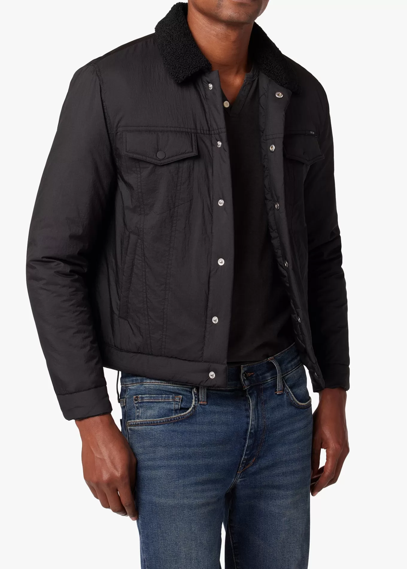 QUILTED BLACK TRUCKER JACKET>Joe’s Jeans Clearance