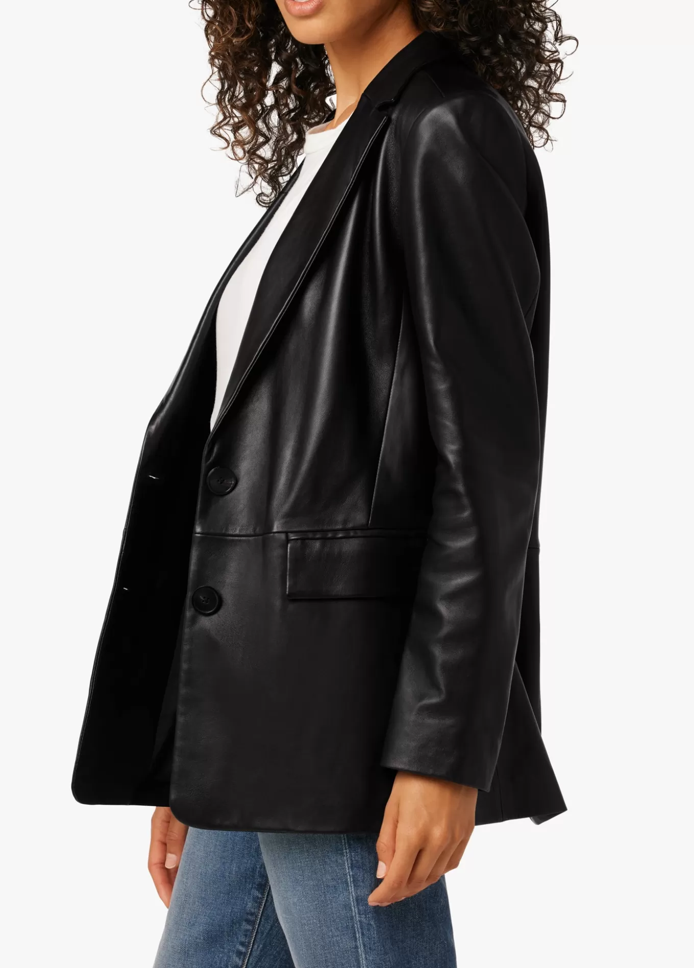 THE NINA BOYFRIEND LEATHER BLAZER>Joe’s Jeans New